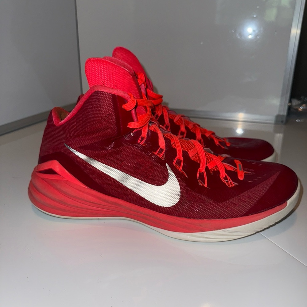 Nike Hyperdunk Mens High Top Basketball Shoes US Size 14 Red White 653483-607 - Picture 3 of 12